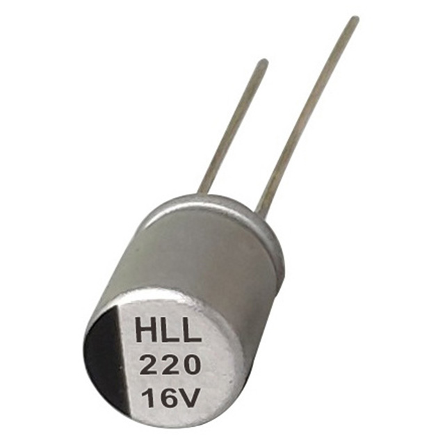 Hll hög rippel, låg ESR -radiell polymer aluminium elektrolytisk kondensator Hll hög rippel, låg ESR -radiell polymer aluminium elektrolytisk kondensator