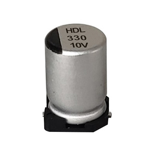 HDL högfrekvens, låg ESR-ytmonterad polymer aluminium elektrolytisk kondensator