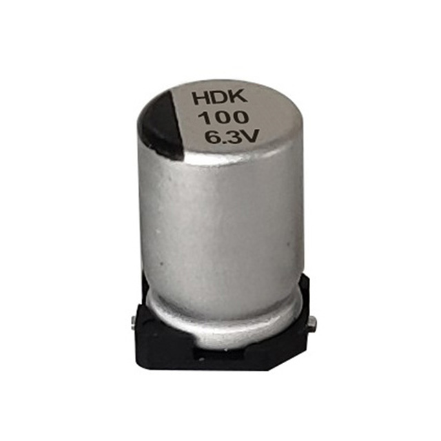 HDK högtemperatur, högfrekvent ytmonterad polymer aluminium elektrolytisk kondensator